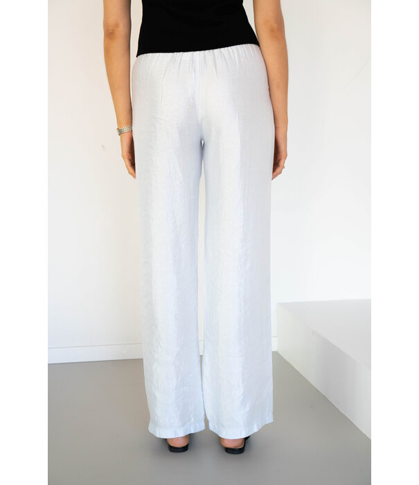 La Rebelle Broek satijn lichtblauw | Zoey
