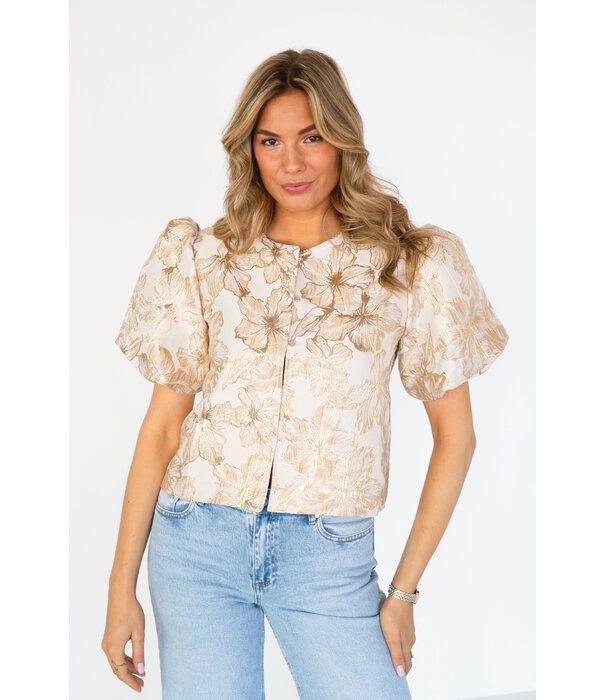 La Rebelle Top goud/beige | Alissa