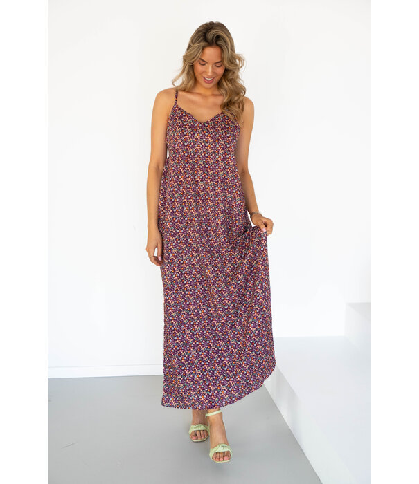Fluresk Fluresk Claudi dress | deep purple/shamrock green