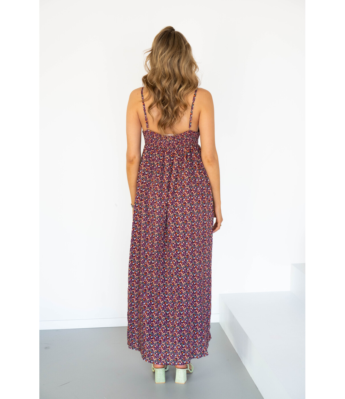 Fluresk Fluresk Claudi dress | deep purple/shamrock green