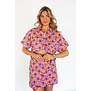 Fluresk Char blouse | flower peach/pale plum