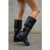 Boots zwart | Gespen