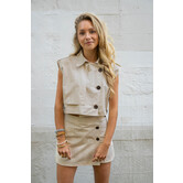 Gilet taupe | Loua