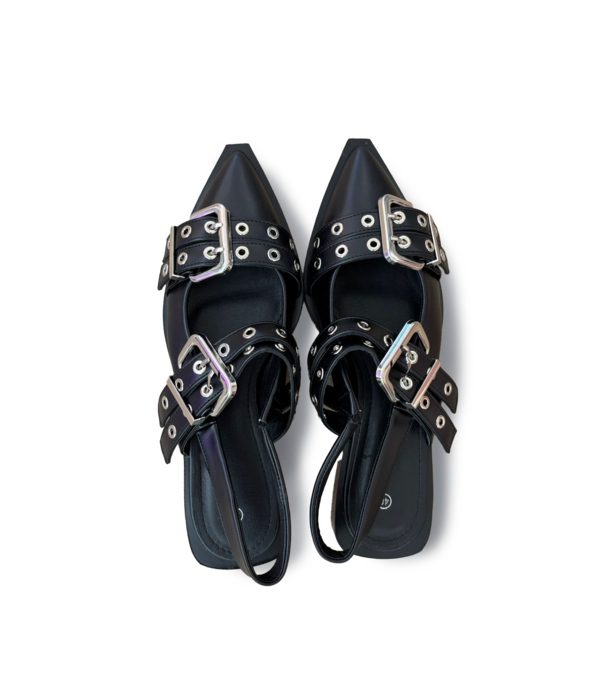 La Rebelle Slingback zwart
