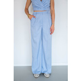 Pantalon gestreept lichtblauw | Joy