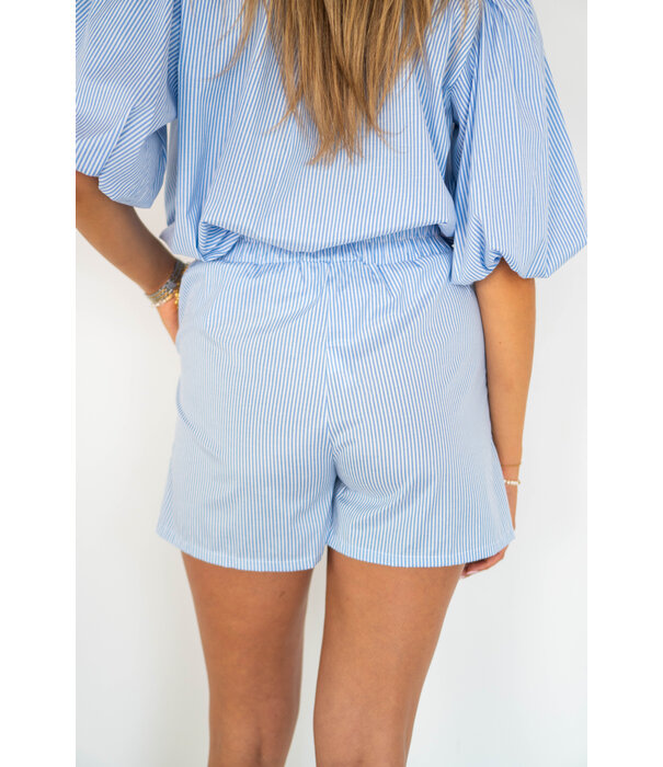 La Rebelle Short gestreept blauw | Evi
