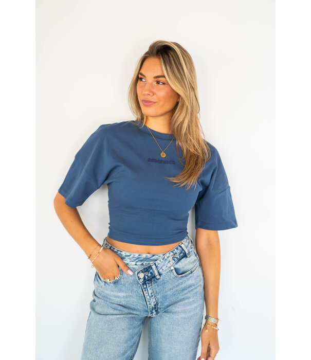 La Rebelle Top navy blauw | Redefined