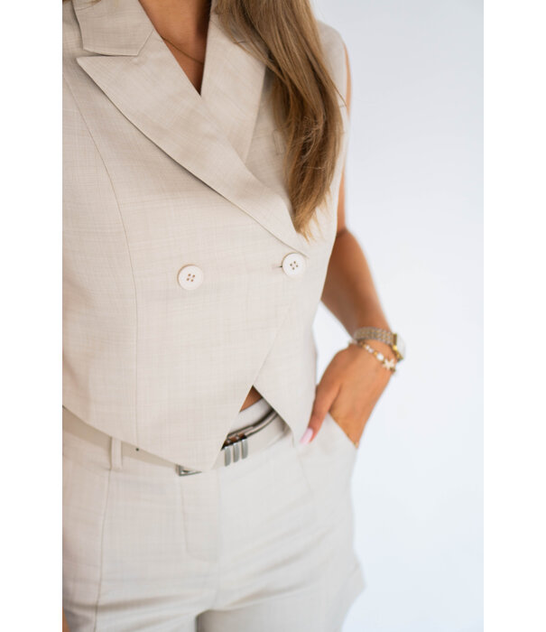 La Rebelle Gilet beige | Rachelle