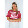 Colourful Rebel Logo Acid wash t-shirt | rood
