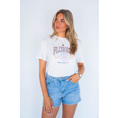 Fluresk Soraya t-shirt | offwhite/sunbeam yellow