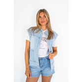 Fluresk Kaia gilet | denim light blue