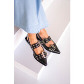 Slingback zwart