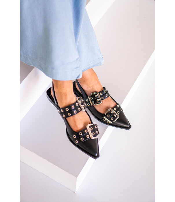 La Rebelle Slingback zwart