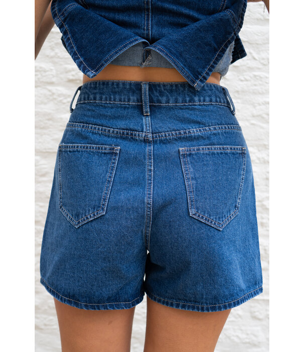 La Rebelle Short dark denim | Zia