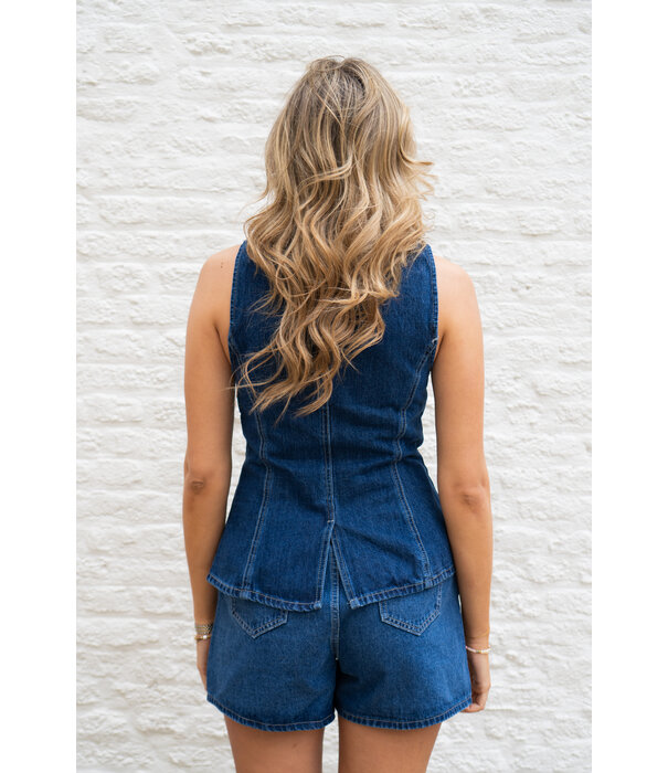La Rebelle Gilet dark denim | Zia