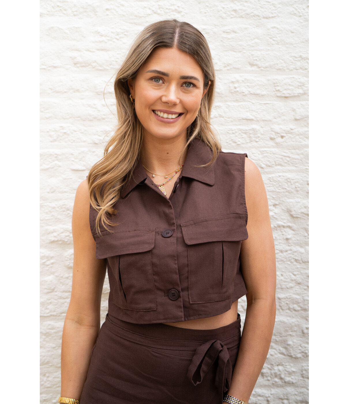 Gilet bruin | Linda