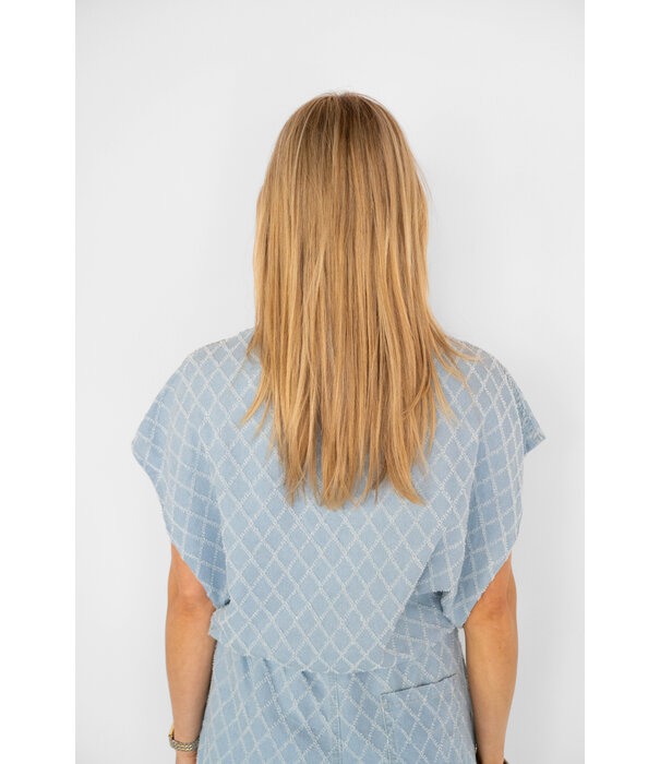 La Rebelle Top blauw | Kirsten