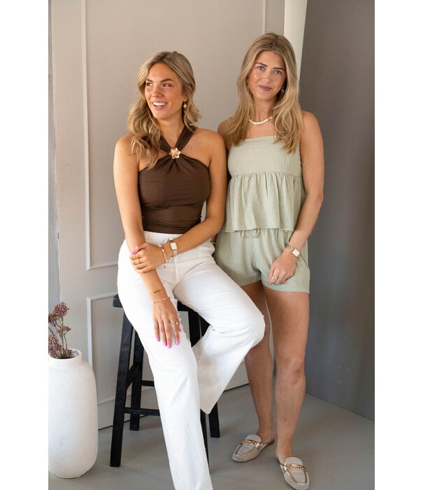 La Rebelle Top groen | Nora