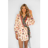 Jurkje beige multi print | Inaya
