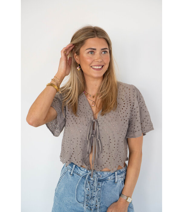 La Rebelle Top taupe | Nienke