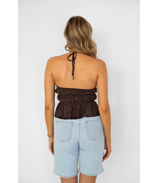 La Rebelle Top bruin | Saar