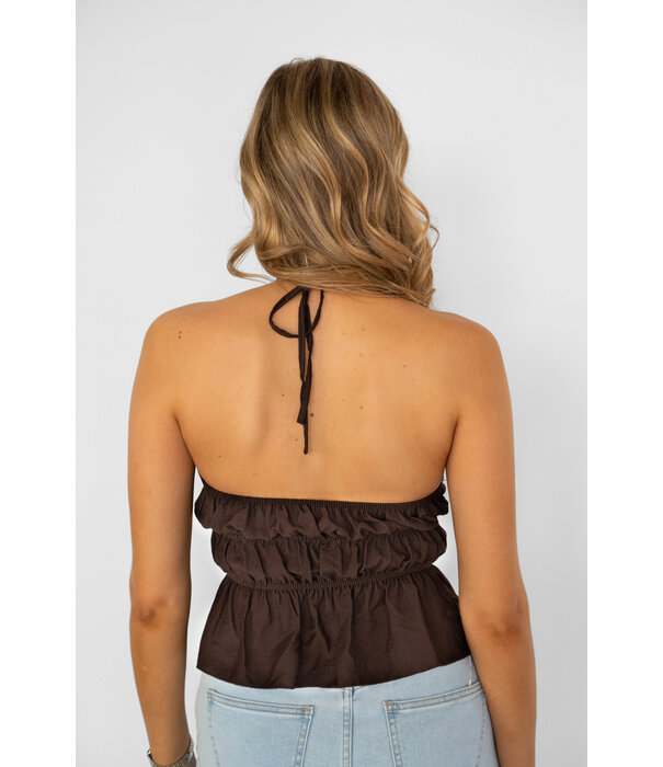 La Rebelle Top bruin | Saar