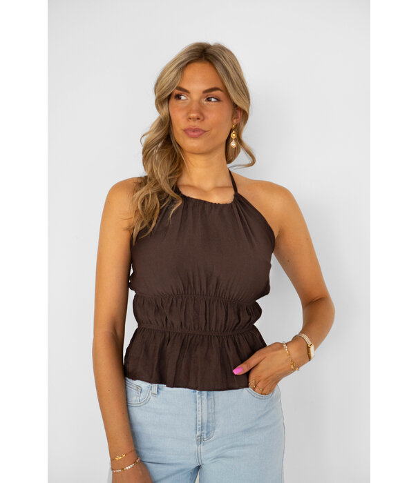 La Rebelle Top bruin | Saar