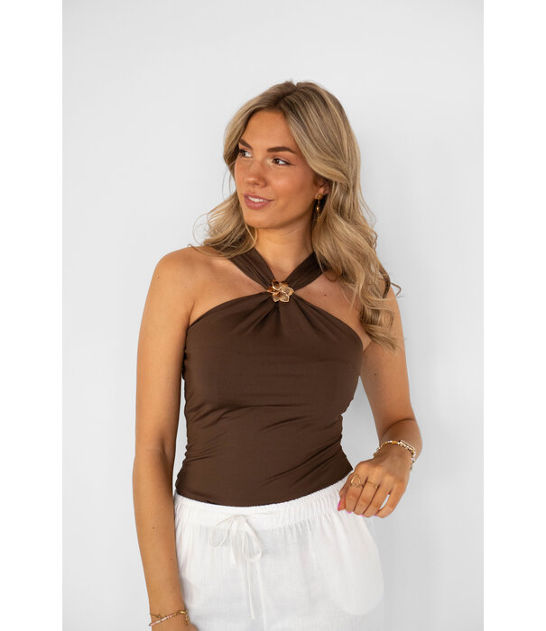 La Rebelle Top bruin | Sofia