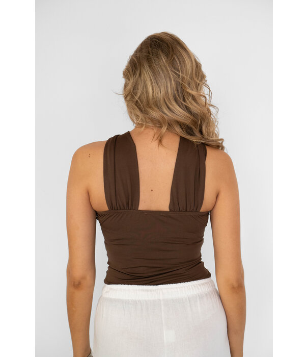 La Rebelle Top bruin | Sofia