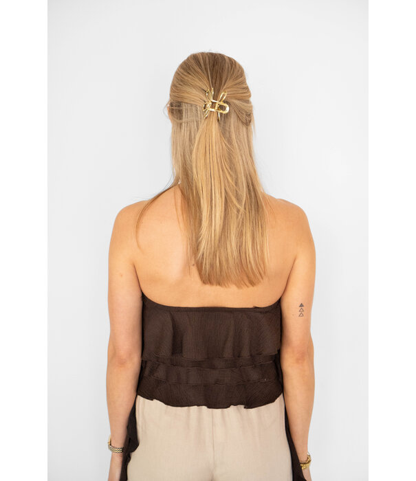 La Rebelle Top bruin | Romee