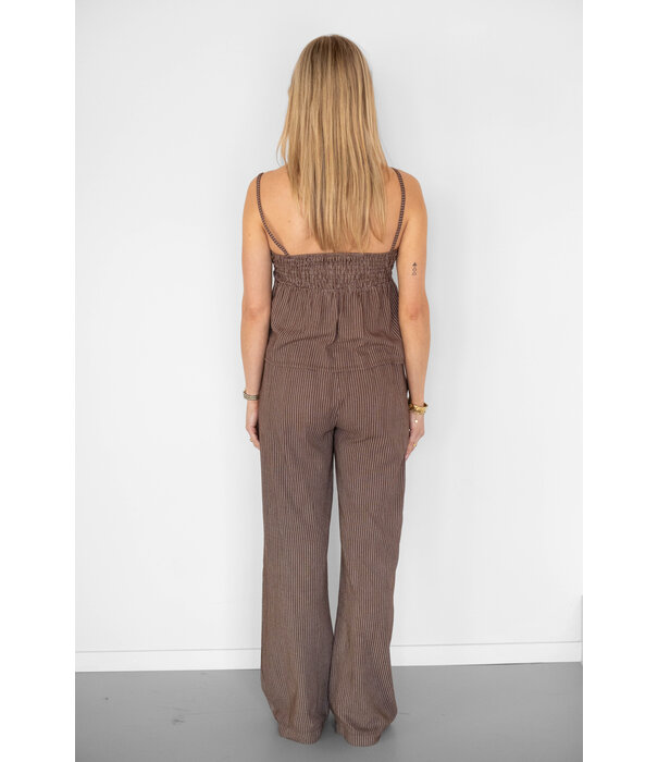 La Rebelle Top bruin | Nora