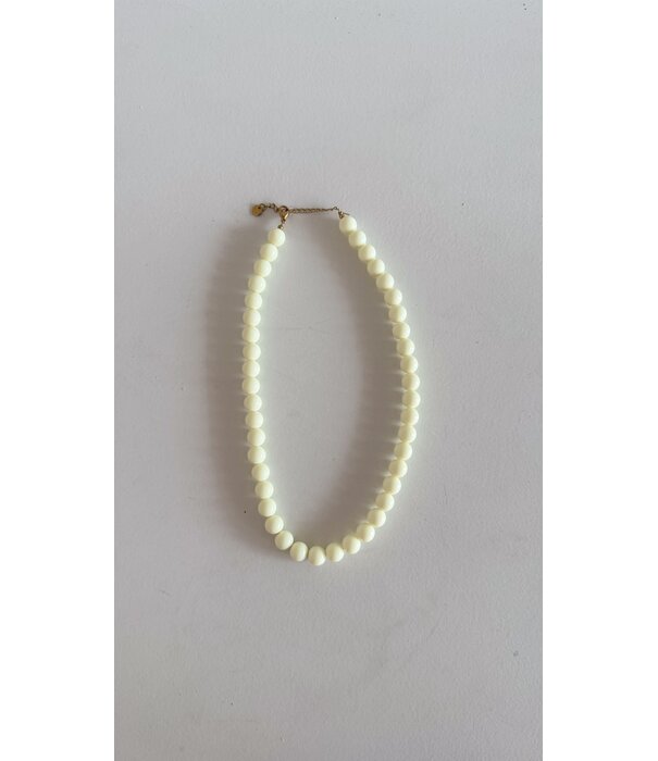 La Rebelle Ketting kralen | off white