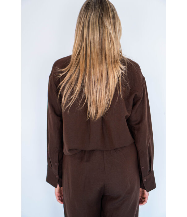 The Lola Club The Lola Club blouse bruin | Dana