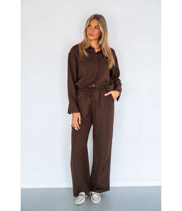 The Lola Club The Lola Club blouse bruin | Dana