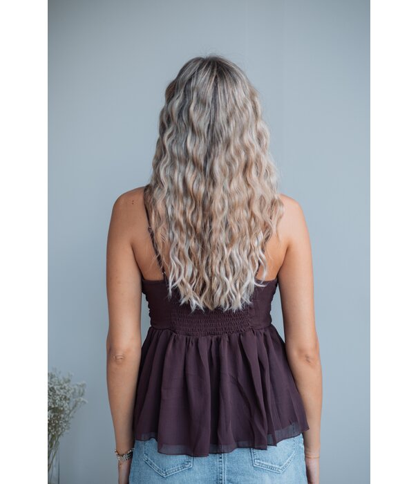 La Rebelle Top bruin | Nena
