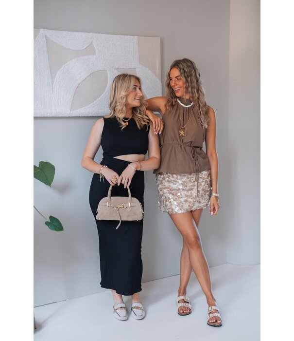 La Rebelle Top bruin | Mylene