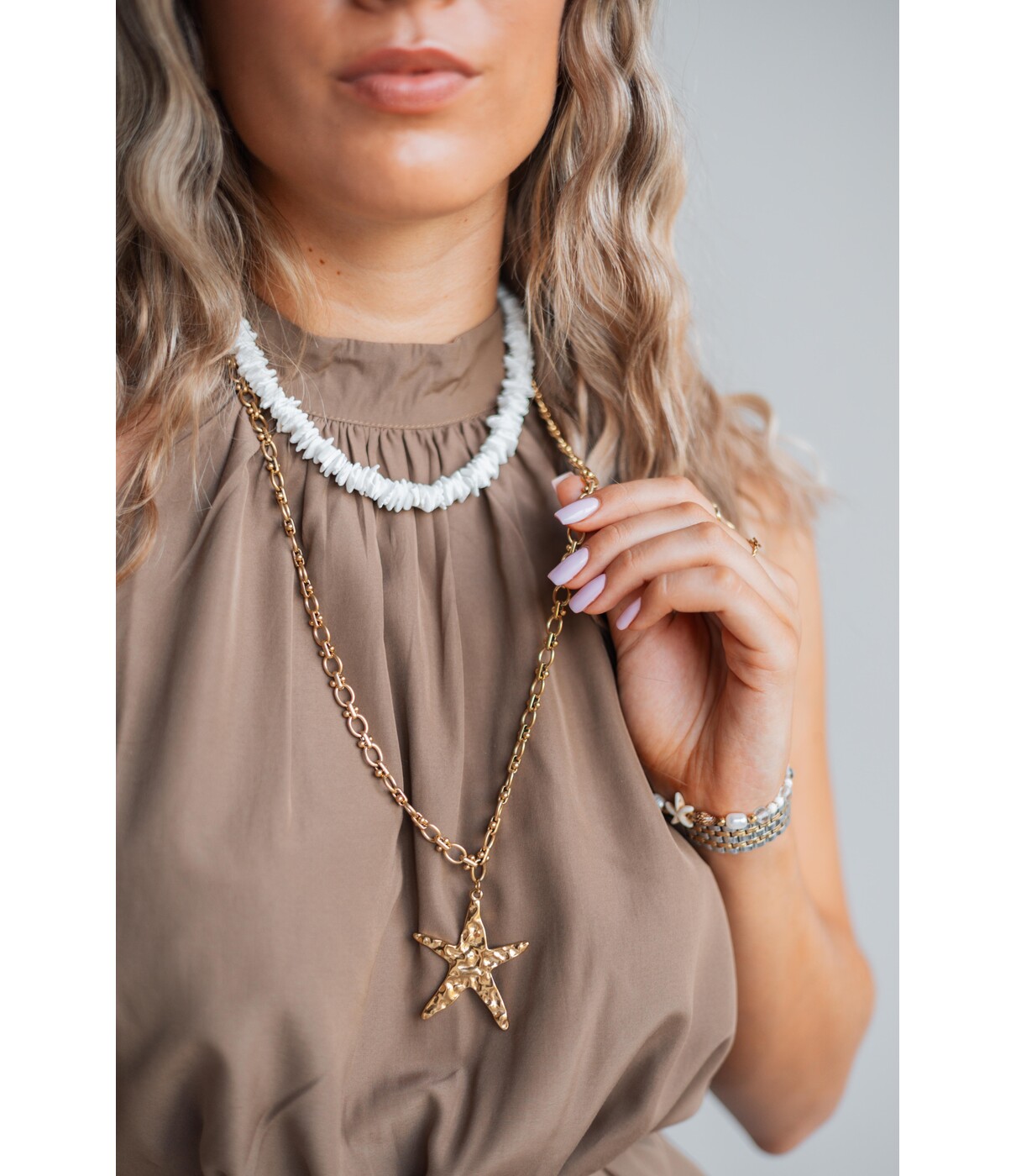 Ketting schelpen wit