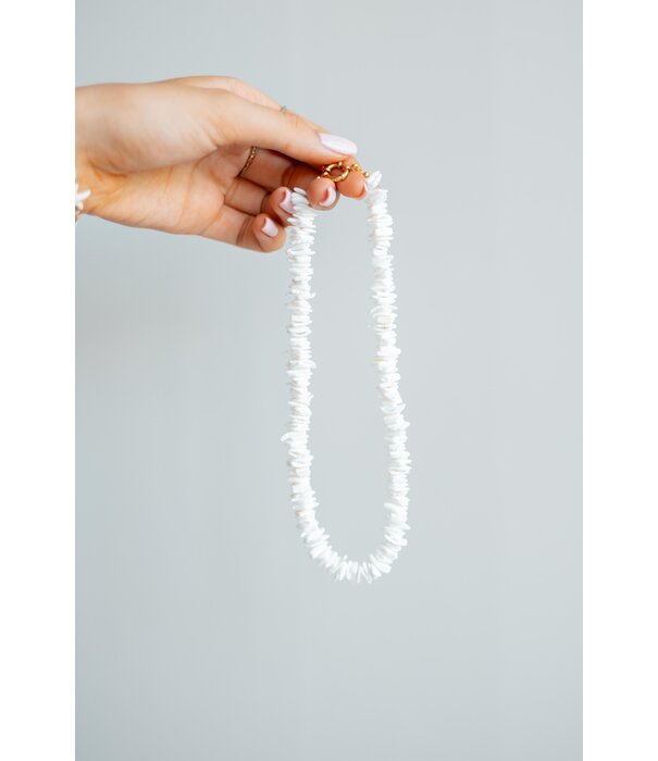 La Rebelle Ketting schelpen wit