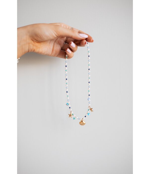 La Rebelle Ketting bedels blauw
