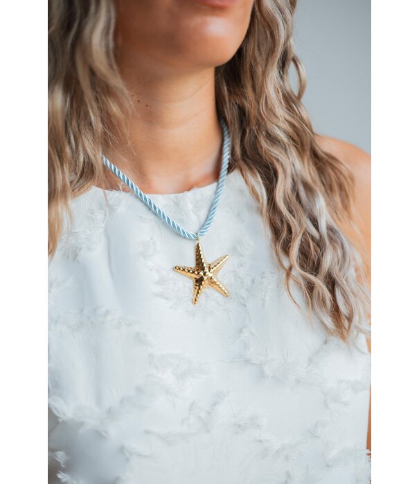 La Rebelle Ketting touw blauw | ster