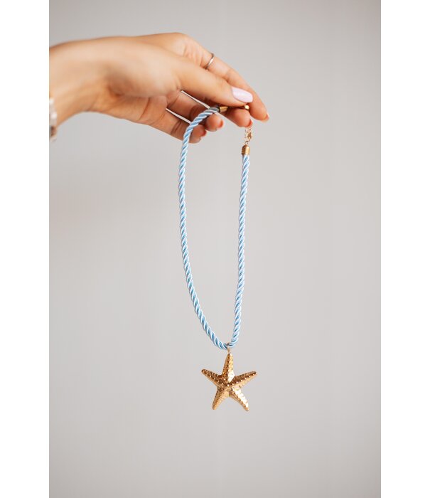La Rebelle Ketting touw blauw | ster