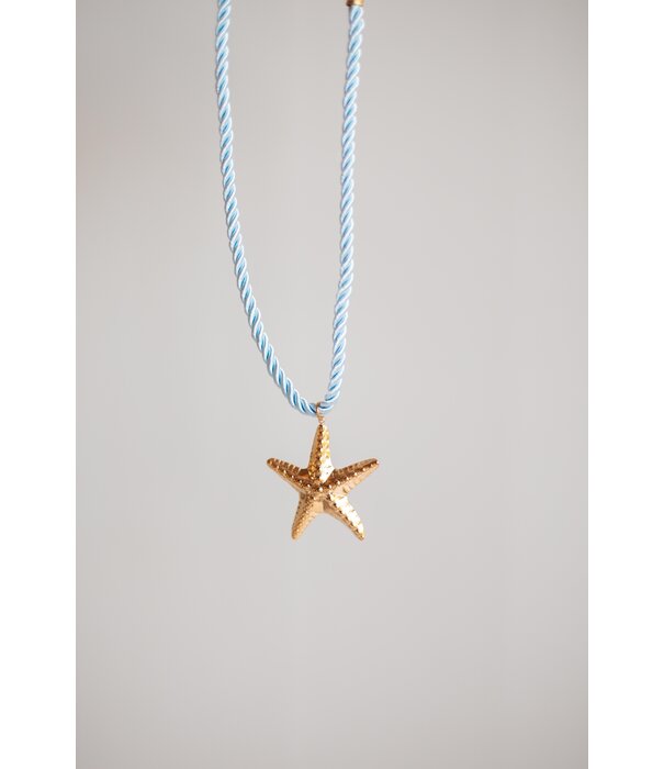 La Rebelle Ketting touw blauw | ster