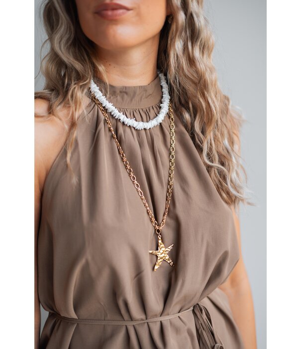 La Rebelle Ketting goud lang | ster