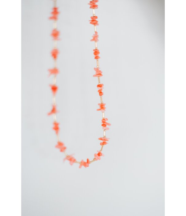 La Rebelle Ketting schelpen roze