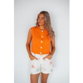 Gilet knitted oranje | Sela