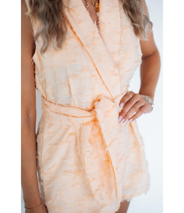 La Rebelle Playsuit peach/geel | Charlotte