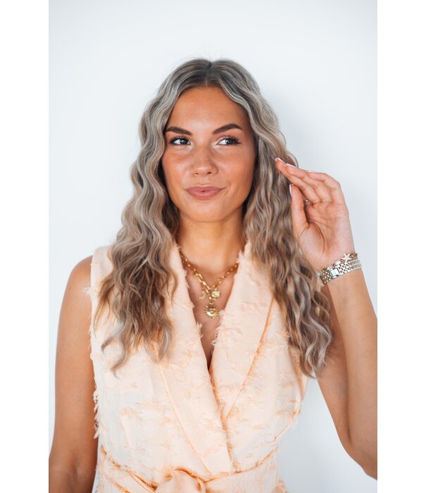 La Rebelle Ketting goud bedels | Zon
