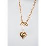 Ketting goud schakels | Hart