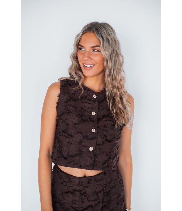 La Rebelle Gilet bruin | Nola