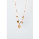 Ketting goud bedels | Hartjes